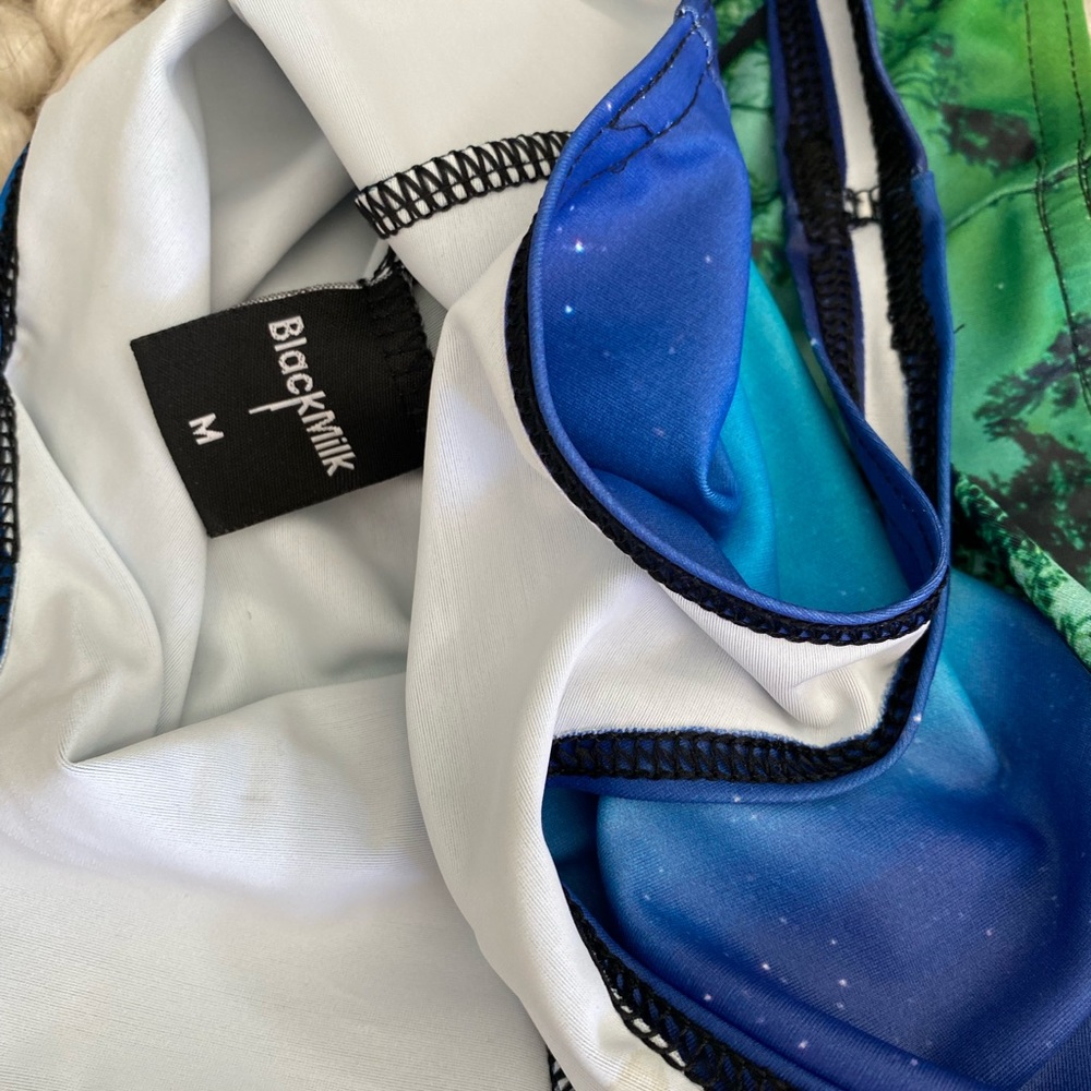 BLACKMILK Aurora Skye Green Bodysuit/Bathingsuit, ltd sold-out collection, Sz M - Picture 3 of 5